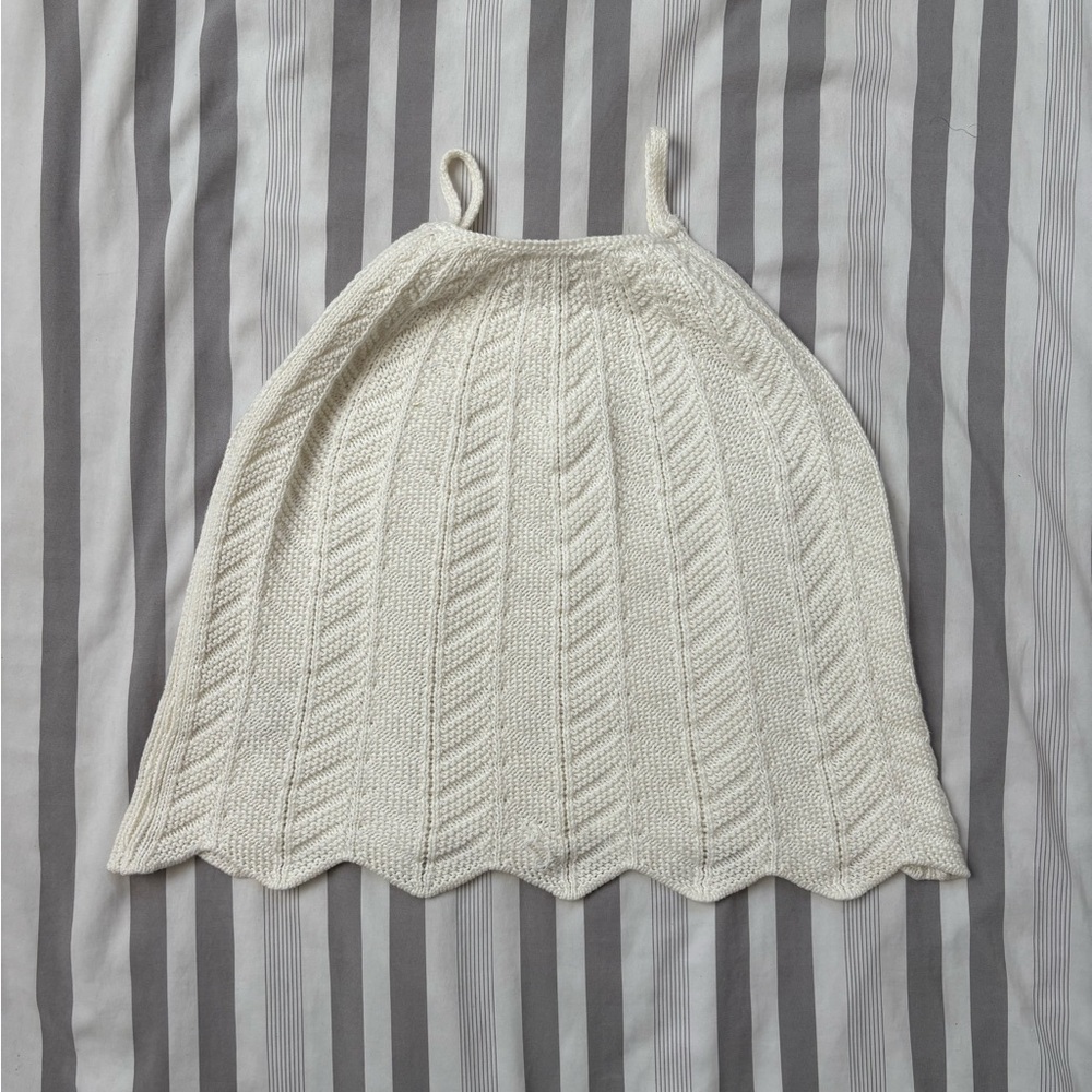 White Knit Sleeveless Top